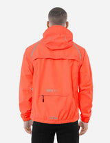 Baleaf Men's Fluorescent Waterproof Packable Windbreaker Track Jacket aaa467 Red Alert Back