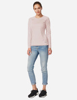 Baleaf Women's UPF50+ Loose Fit Crew Neck Casual Long Sleeved Shirt aga001 Seashell Pink Full
