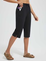 15" Knit Elastic Waist Beach Capris