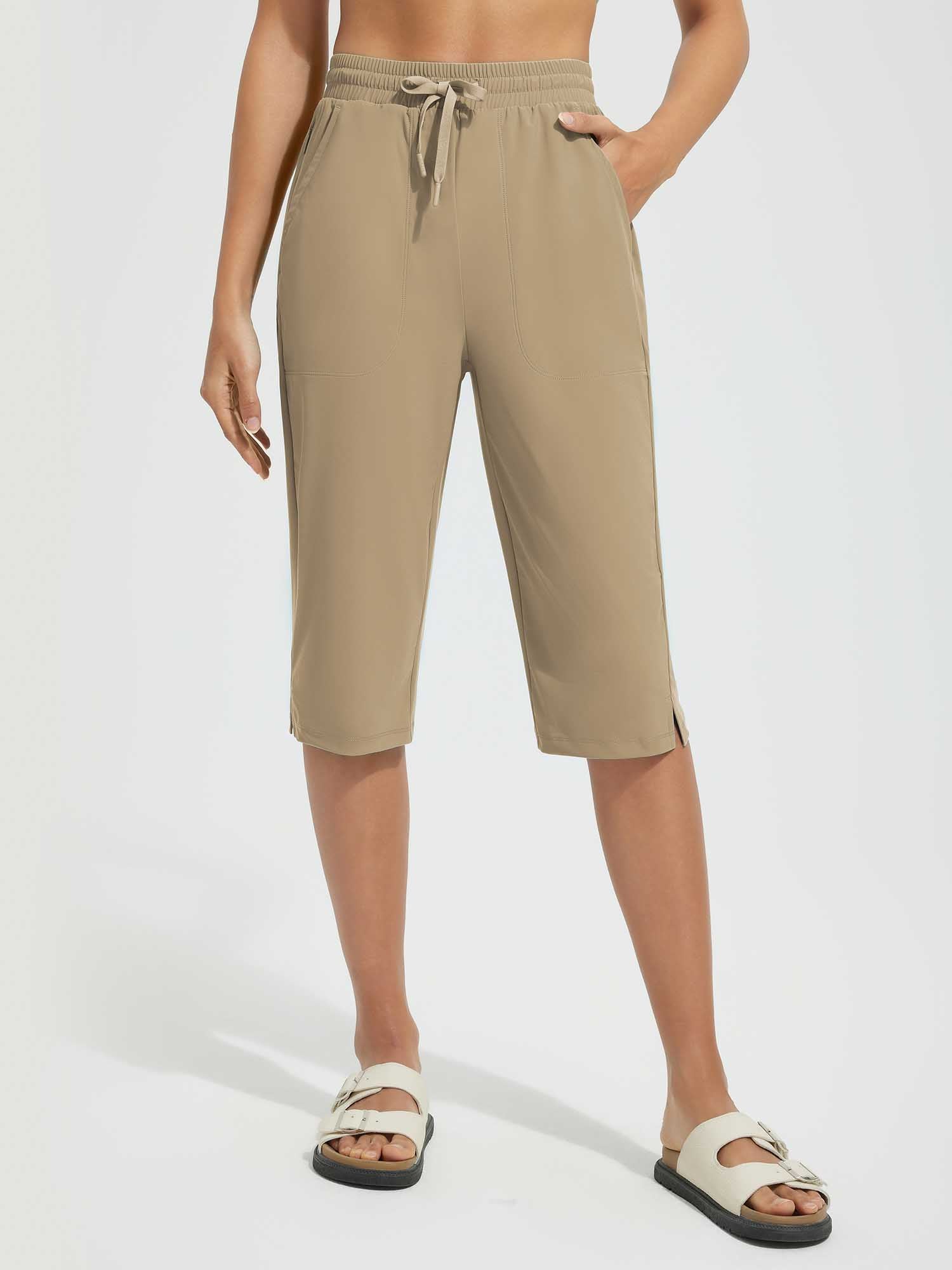 15" Knit Elastic Waist Beach Capris
