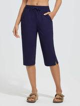 15" Knit Elastic Waist Beach Capris
