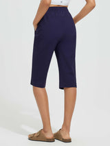 15" Knit Elastic Waist Beach Capris