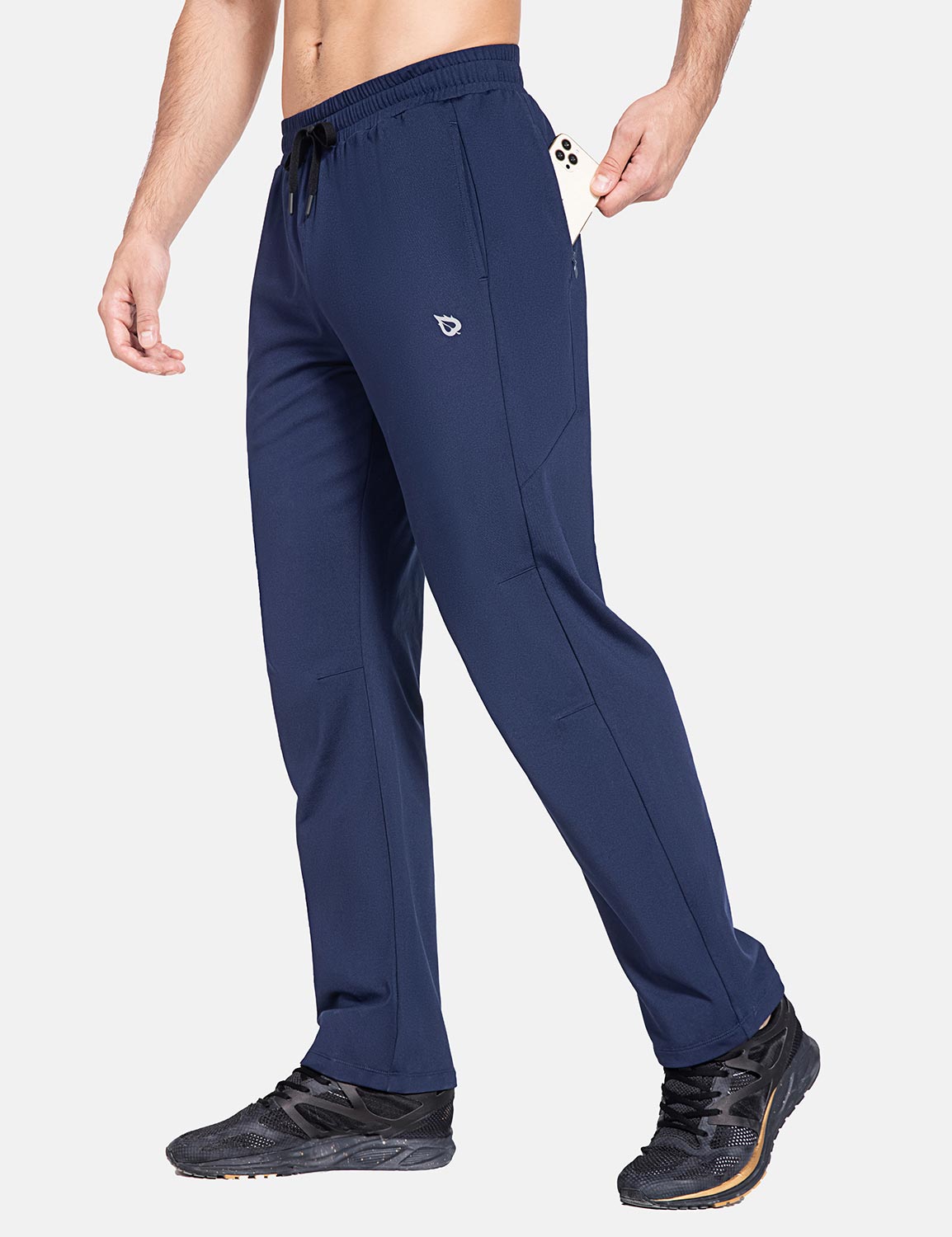 Baleaf Men's Laureate 29" Thermal Water-Resistant Pants cbh051 Ocean Cavern Side
