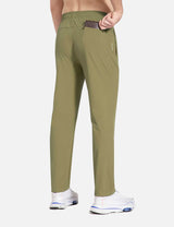 Baleaf Men's Flyleaf Quick- Dry Straight Pants dbd003 Burnt Olive Back