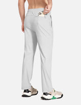 Baleaf Men's Flyleaf Quick- Dry Straight Pants dbd003 Glacier Gray Back