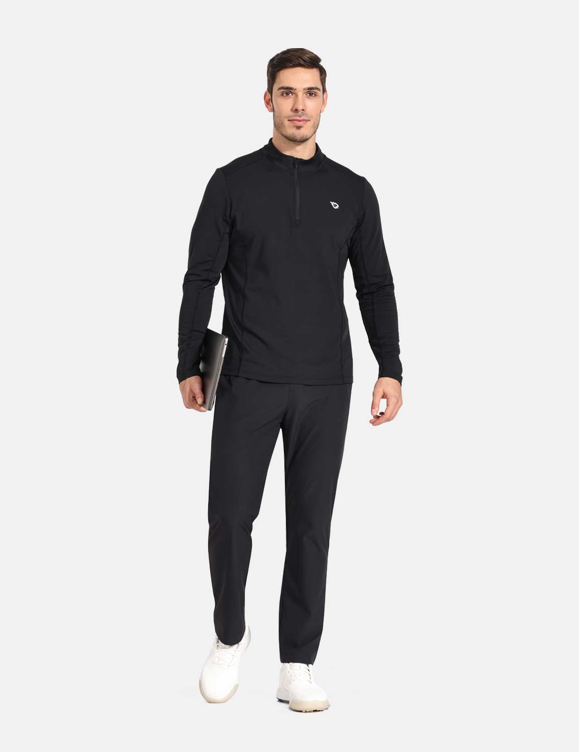 Baleaf Men's Flyleaf Quick- Dry Straight Pants dbd003 Anthracite Full