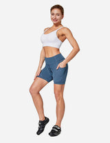 Baleaf Women's UPF 50+ 5" Bike Shorts 4D Padded Pockets Cycling UnderW... cai010 Ensign Blue Full
